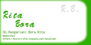 rita bora business card